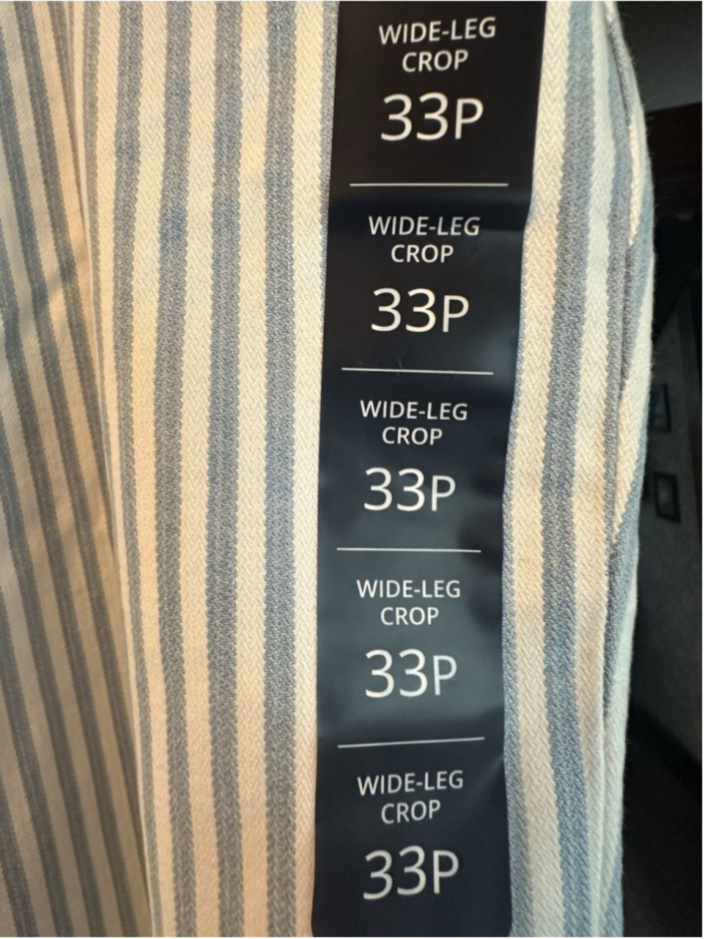 NWT J.Crew Striped High-Rise Wide-Leg Cropped Pants Women's 33P Blue White $118 - Picture 2 of 7